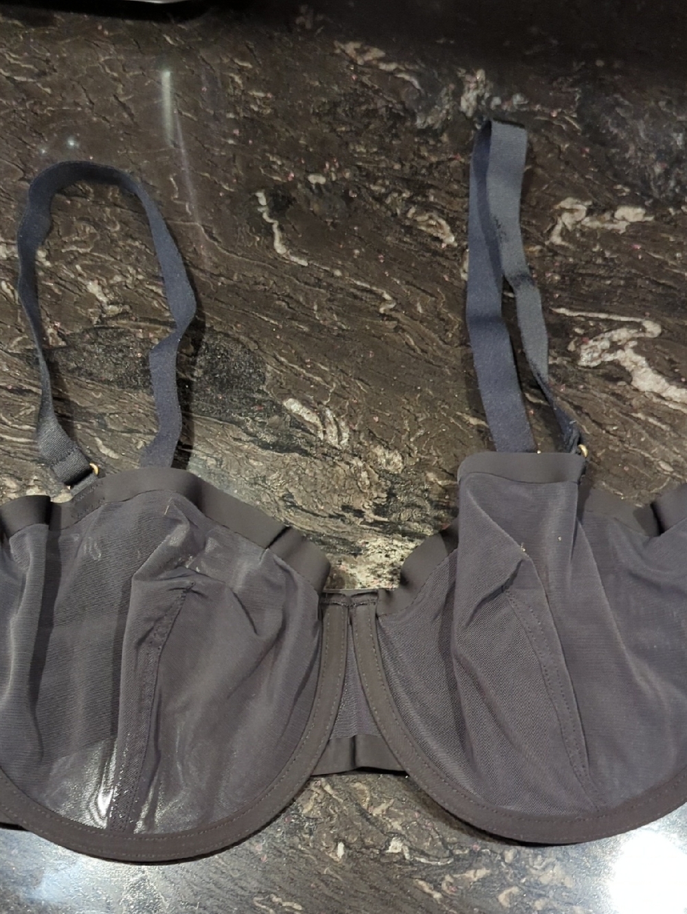 CUUP Bra 32H The Balconette Sheer Black Wired